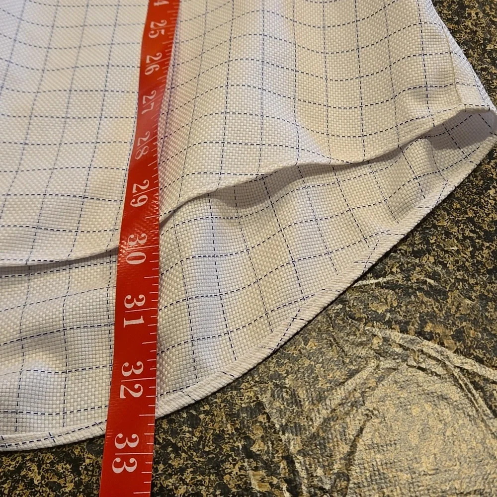 Cremieux Slim Fit Non-Iron Spread Collar Windowpane Dress Shirt size 16.5 (35) - Picture 5 of 13